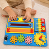 Montessori Aktivite ve Öğrenme Panosu Eğitici 30x20 Geliştirici Ahşap Oyuncak Tahtası