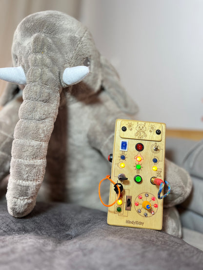 Eğitici Ahşap Montessori Işıklı Oyun Panosu