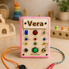 Eğitici Montessori Mini Işıklı Oyun Panosu Pembe